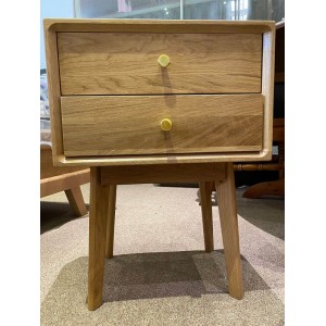 AMERICAN OAK HARDWOOD ASTRID BEDSIDE TABLE 